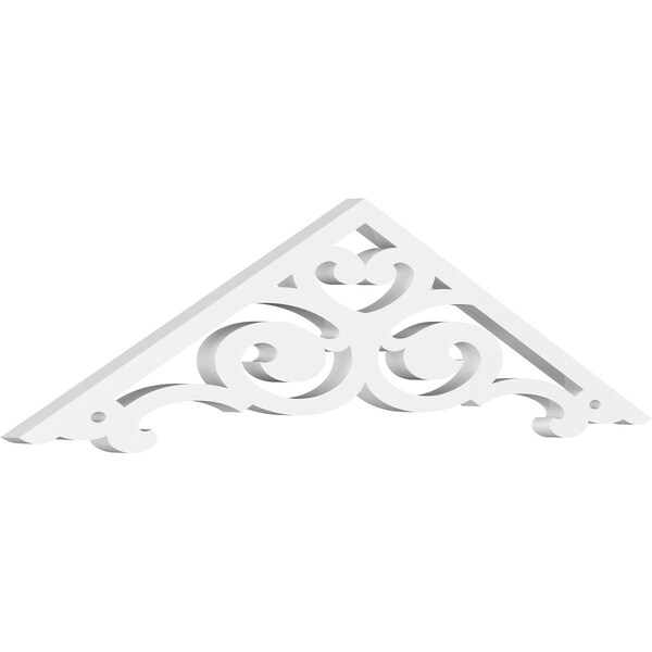 Ekena Millwork Pitch Hurley Architectural Grade PVC Gable Pediment, 36"W x 9"H x 1"P (6/12) GPP036X009X100HUR - main